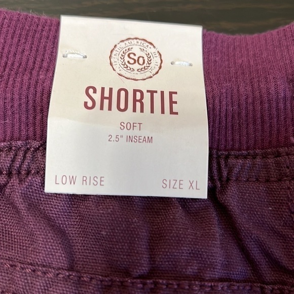 SO deep plum cotton shorts - Picture 3 of 4